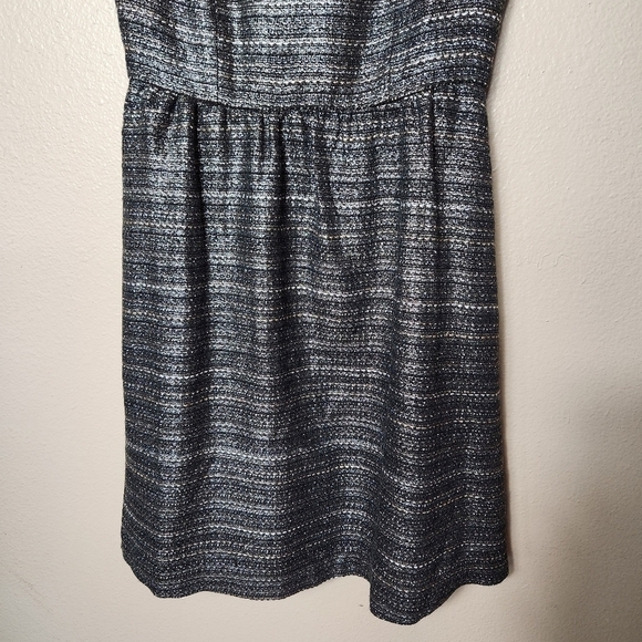 Anthropologie Moulinette Soeurs Metallic Tweed Glissade Sheath Dress-Size 2 - Picture 5 of 10